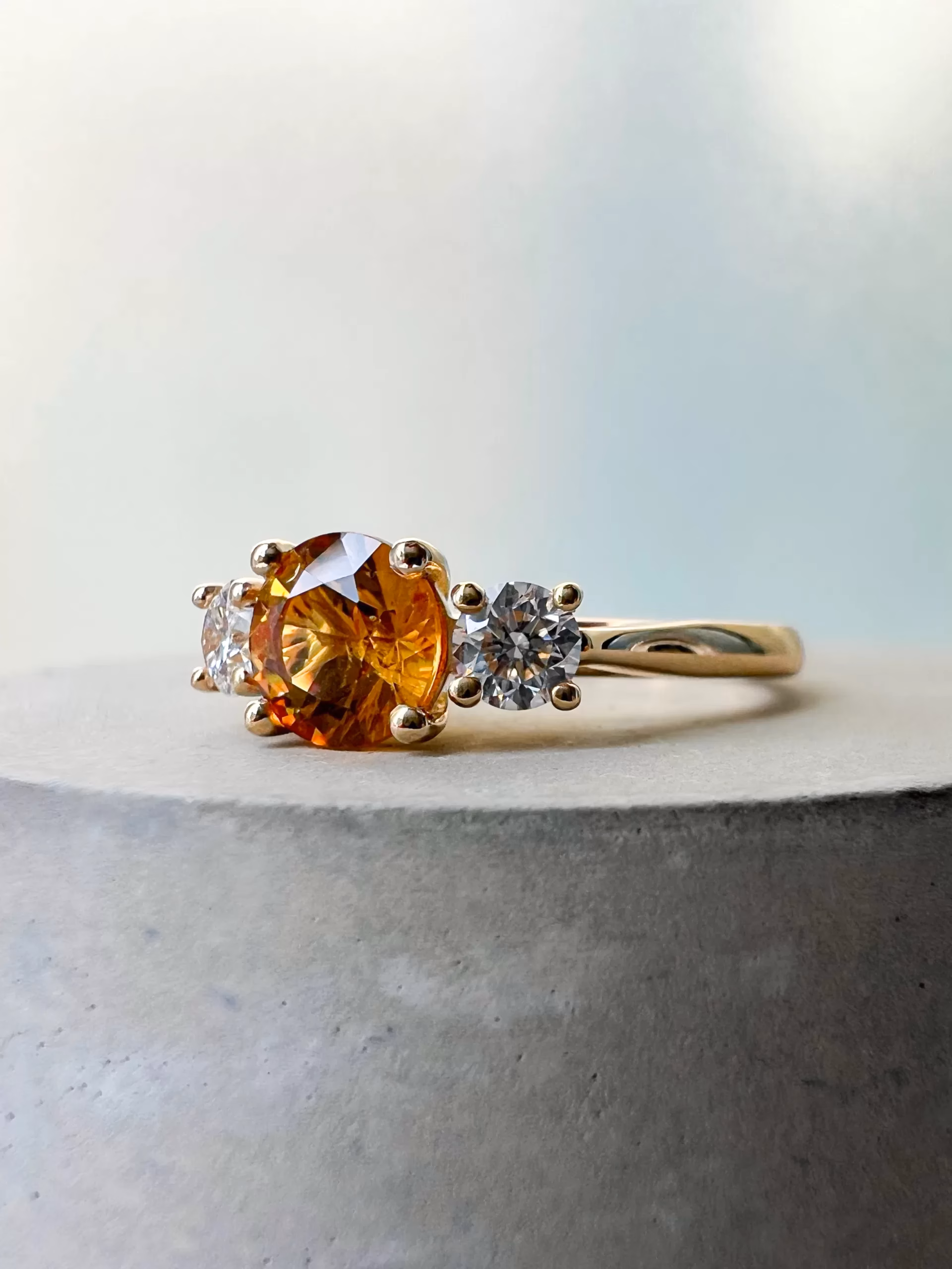 Yellow Sapphire Bespoke Engagement Ring