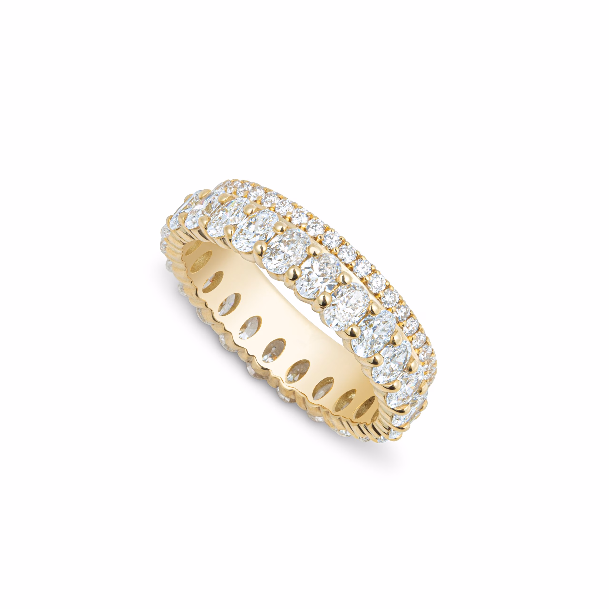 Double Row Oval Diamond Eternity Ring